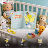 Baby Shower Card – Pop Up Baby Shower Cards with Sound & Light for Girl and Boy - Cute New Baby Card for New Parents, Blank NoteCard and Envelope Included