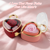 【V-Day gift for mom】Real Rose jewelry box, containing a heart-shaped rose pendant necklace Heart necklace A perfect gift for mom or grandma, ideal for Mother's Day or Valentine's Day.