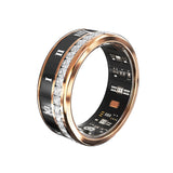 Unisex Colorblock Patchwork Design StainlessSteel Ring, Multifunctional Smart Ring, FashionAccessories for Men & Women, Wearable