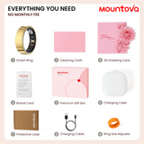 Mountova UR5 Smart Ring for For Women & Men - Premium Stainless Steel Fitness Tracker with 24/7 Heart Rate, Sleep, Stress & Menstrual Cycle Tracking, Family Care Mode, 5ATM Waterproof , No Subscription, iOS & Android Compatible, Gift Box Included,sohochic