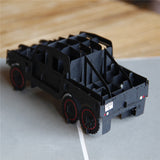 Vintage Jeep Pop up Card, 3D Greeting Card