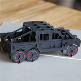 Vintage Jeep Pop up Card, 3D Greeting Card