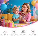 3D Pop Up Anniversary Cards with Music, Romantic LED Light 3D Flower Gift Box