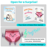 Funny Musical Birthday Card for Best Friend - Shaking Underwear Pop Up Card, Hilarious Gag Gift for BFF, Bestie, Work Friend