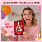 Tutu Cute Chicken Ballerina Birthday Card – Funny & Whimsical Birthday Greeting Card with Ballet Rooster Design – Perfect for Kids, Teens & Adults – Includes Envelope