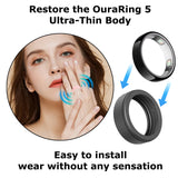 Oura5 Silicone Cover Accessories, Soft Lightweight Anti-Scratch Smart Ring Sleeve, Comfortable Protection Protector for Daily Use – S Fits US6-9, M Fits US10-13 Wearable Accessory, Everyday Styling