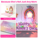 Unicorn Light & Sound Mother's Day Card – A Magical Surprise That Sings and Shines,Singing Surprise for the One，The perfect Mother's Day gift for mom Who Deserves the Best