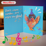 mountova Dancing Chicken Birthday Card, Funny Birthday Card for Men Women Kids, Music & Shaking Body Motion Greeting Card with Envelope, Unique Hilarious Birthday Gift, 5.9 Inch x 8.4 Inch