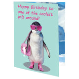 Funny Birthday Card，Funny Penguin Musical ＆ Shaking Card，Interactive Greeting Card with Envelope for Women，Girlfriend，Colleague，Bestie
