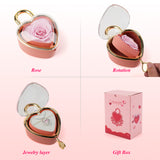 【V-Day gift for mom】Real Rose jewelry box, containing a heart-shaped rose pendant necklace Heart necklace A perfect gift for mom or grandma, ideal for Mother's Day or Valentine's Day.