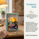 4D Pop-Up Birthday Card with Blowable Candle, Light & Music | Cute Cat Design, Interactive Birthday Greeting Card Gift for Her/Him