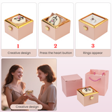 Automatic Flip Gift Box, Rose Box with Love Necklace, Gift for Her