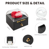 Rose Soap Gift Box with Silver Necklace, Gift for Her (Black)