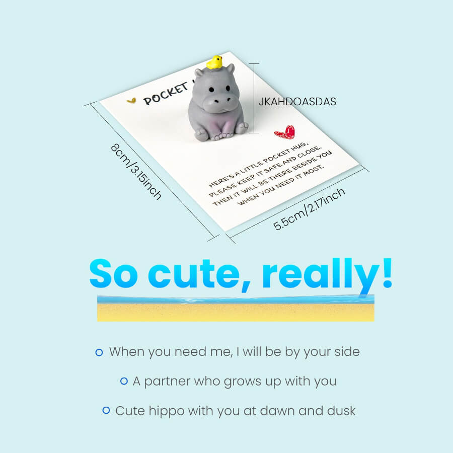Happy Hippo Pocket Hug Set, 10 Pieces for a Set