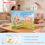 Mountova Fun Mother's Day Greeting Card, featuring sound and movement, including a musically shaking chick interactive card, and comes with an envelope. A perfect holiday card for mom and grandma.