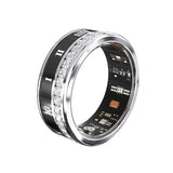 Unisex Colorblock Patchwork Design StainlessSteel Ring, Multifunctional Smart Ring, FashionAccessories for Men & Women, Wearable