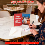 Mountova Funny Animated Birthday Card with Sound, Shaking Barbell Dog, Interactive Humorous Greeting Card with Envelope, Happy Birthday Gift for Family, Friends, Coworkers