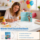 Mountova Funny Birthday Cards with Sound & Motion, Musical Shaking Giraffe Interactive Greeting Card for Women Men Kids, Happy Birthday Card with Envelope for Family Friends Coworker