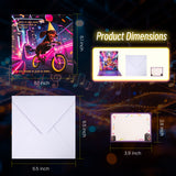 mountova Birthday Card, Funny Birthday Cards for Men Women Kids, Exquisite MUSICAL & SHAKING & LIGHTING Rock Band Dog Pop-up Greeting Card Gifts with Envelope, 6.1 x 6.1 Inch