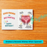 Funny Musical Birthday Card for Best Friend - Shaking Underwear Pop Up Card, Hilarious Gag Gift for BFF, Bestie, Work Friend