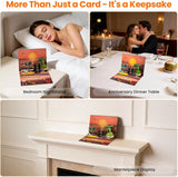 Anniversary Card with Music and Lights, 3D Pop Up Happy Anniversary Cards for Women Men Wife Husband Couple, Beach Vacation Invitation Card for Him or Her