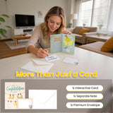 Baby Shower Card – Pop Up Baby Shower Cards with Sound & Light for Girl and Boy - Cute New Baby Card for New Parents, Blank NoteCard and Envelope Included