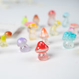 3D Resin Bead Mushroom and Chicken, Pocket Hug Set, 20 pieces for 1 Set