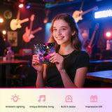 mountova Birthday Card, Funny Birthday Cards for Men Women Kids, Exquisite MUSICAL & SHAKING & LIGHTING Rock Band Dog Pop-up Greeting Card Gifts with Envelope, 6.1 x 6.1 Inch