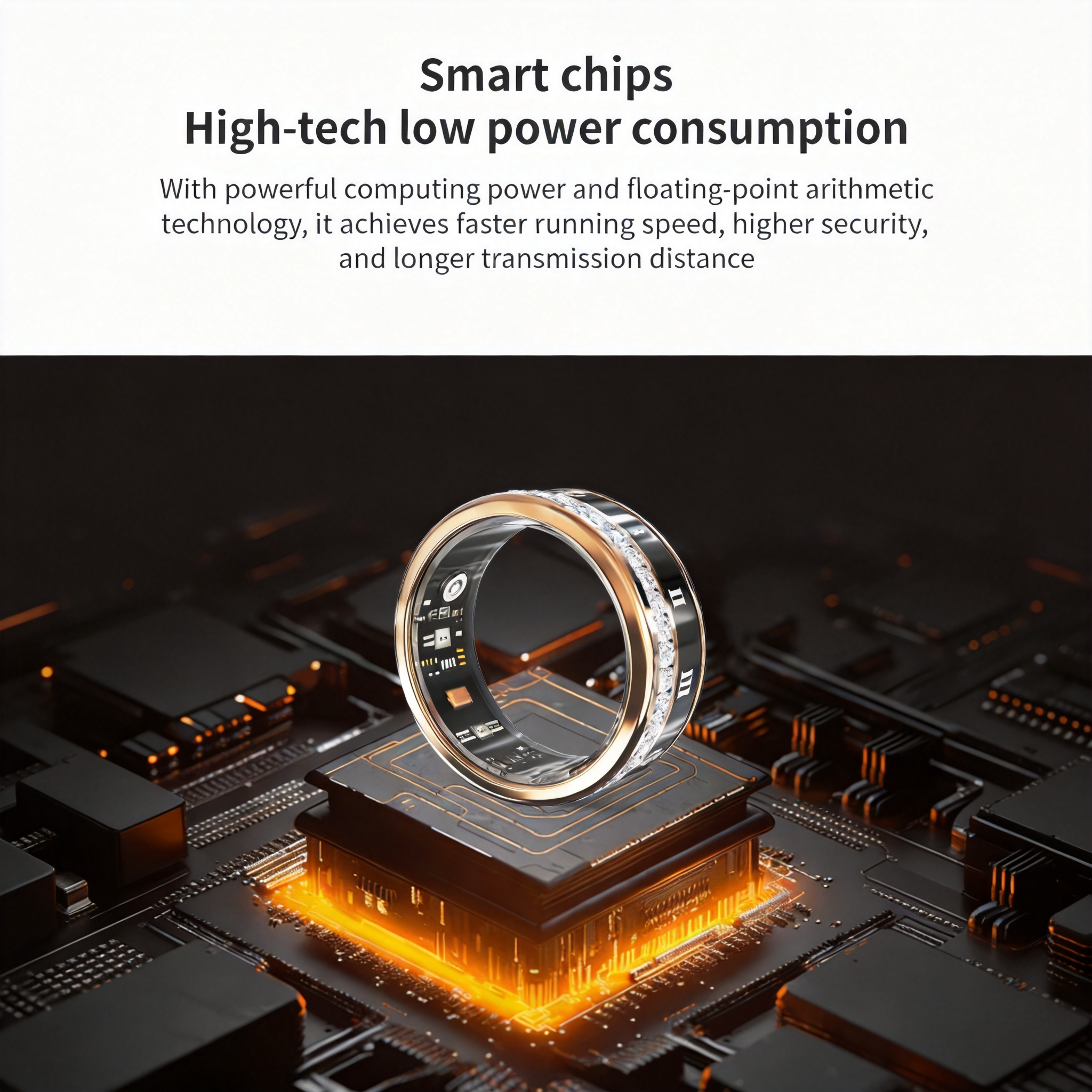 Unisex Colorblock Patchwork Design StainlessSteel Ring, Multifunctional Smart Ring, FashionAccessories for Men & Women, Wearable