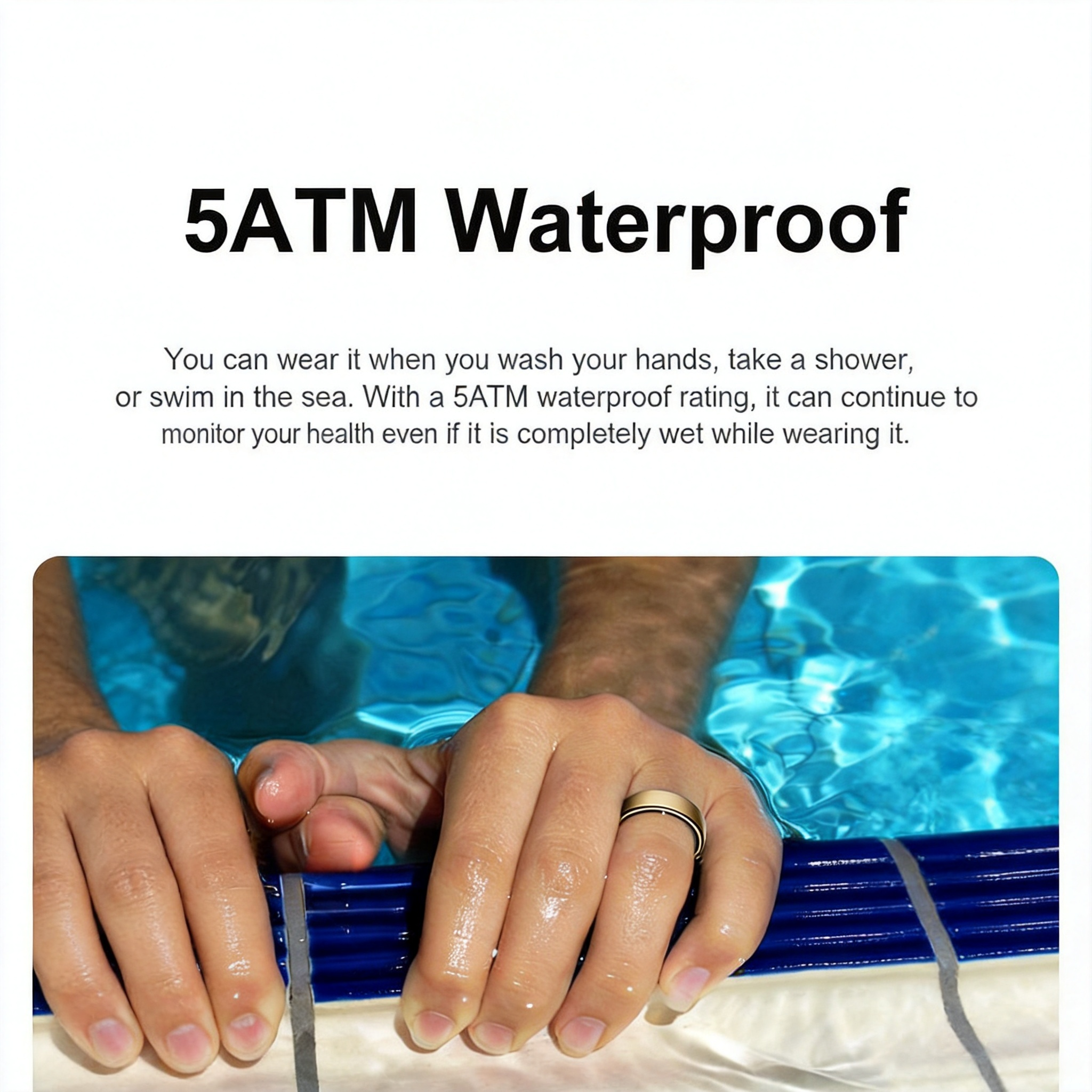 Smart Ring Dual Chip Health Monitoring Activity Tracker 5ATM Water Resistant Wireless Charging 24 7 Heart Rate Monitor Fitness Sports Daily Use Gift for Dad Men,R10