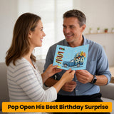 Musical Birthday Card for Dad - Moving & Shaking Truck Card, Funny Gift for Father, Husband, Stepdad, Perfect for Birthday & Father’s Day