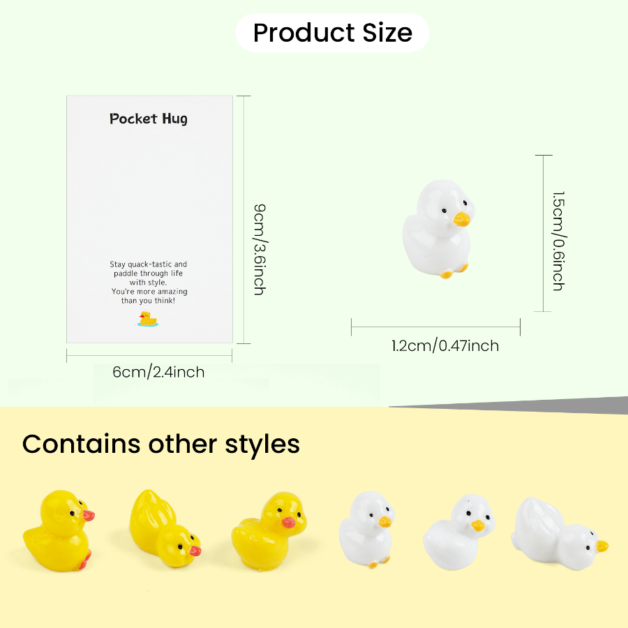 3D Resin Bead Duck, Pocket Hugs
