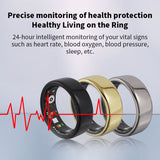 Smart Health Ring——Featuring Stress and Sleep Monitoring Functions, Compatible with iOS and Android,Waterproof Fitness Tracker for Women & Men, No Subscription Fee., Bluetooth, Wearable, Sensor Fitness Trackers