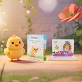 Mountova Fun Mother's Day Greeting Card, featuring sound and movement, including a musically shaking chick interactive card, and comes with an envelope. A perfect holiday card for mom and grandma.
