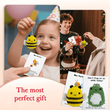 Porte-clés d'encouragement « Bee Positive » et « Frog-et to Smile » en forme d'animal crocheté