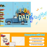 Musical Birthday Card for Dad - Moving & Shaking Truck Card, Funny Gift for Father, Husband, Stepdad, Perfect for Birthday & Father’s Day