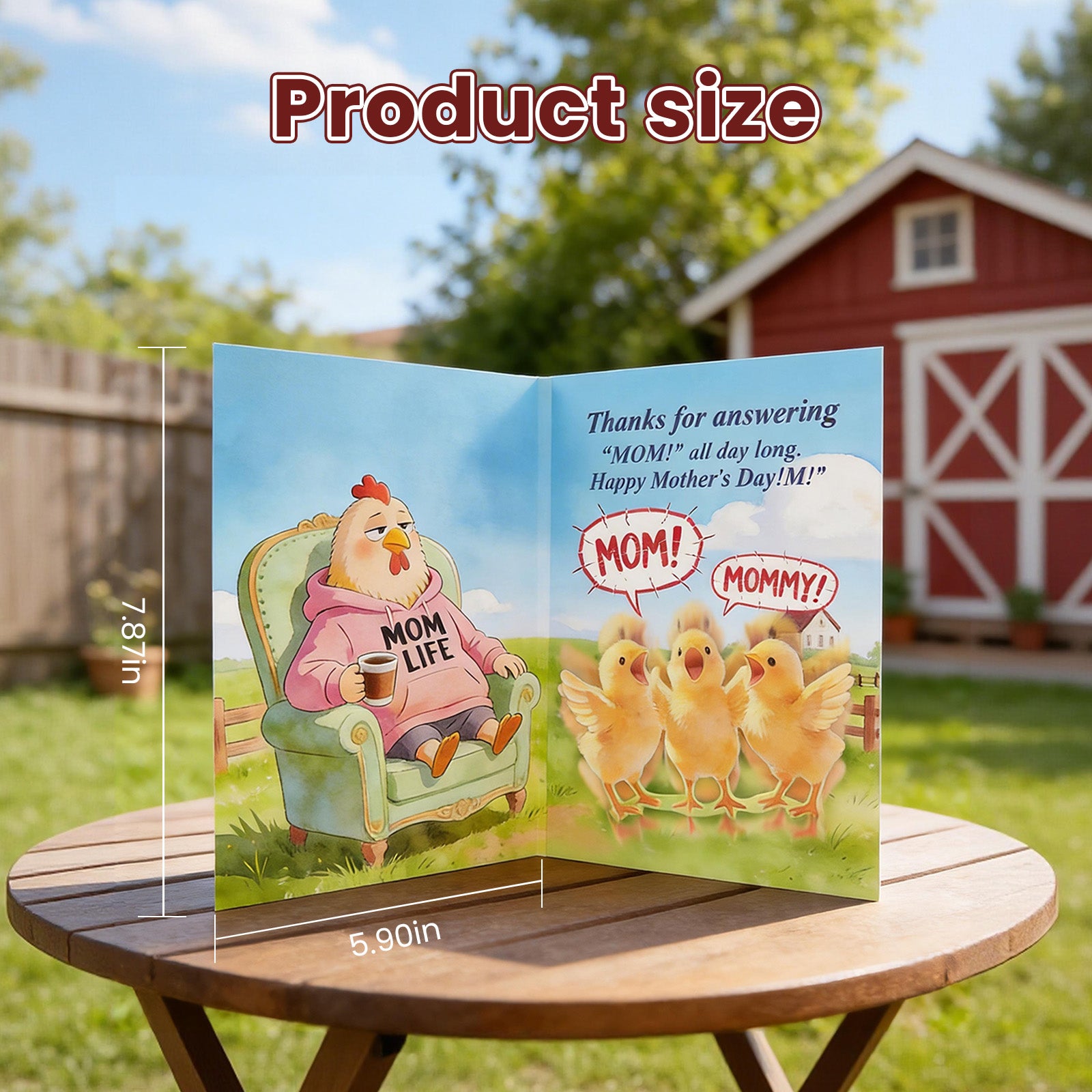 Mountova Fun Mother's Day Greeting Card, featuring sound and movement, including a musically shaking chick interactive card, and comes with an envelope. A perfect holiday card for mom and grandma.