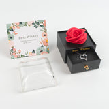 Coffret cadeau savon rose avec collier en argent, cadeau pour elle (noir)