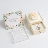 Rose Soup Gift Box with Silver Ring, Gift For Her (White)