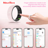 Smart Health Ring - Heart Rate Blood Oxygen Sleep Monitor, Couple Interactive 5ATM Waterproof Fitness Tracker Ring