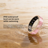 V10 Slim Smart Ring – Heart Rate Blood Oxygen Sleep Tracker, IP68 Waterproof, Period Reminder, Unisex Fitness Ring for Men Women Wearable