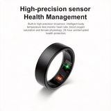 Smart Ring Dual Chip Health Monitoring Activity Tracker 5ATM Water Resistant Wireless Charging 24 7 Heart Rate Monitor Fitness Sports Daily Use Gift for Dad Men,R10