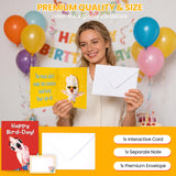 Funny Musical Birthday Card with Singing & Head-Banging Parrot, Sound & Shaking Pop Up Birthday Card for Men Women Kids, Happy Birthday Gift for Friends, Family, Coworkers