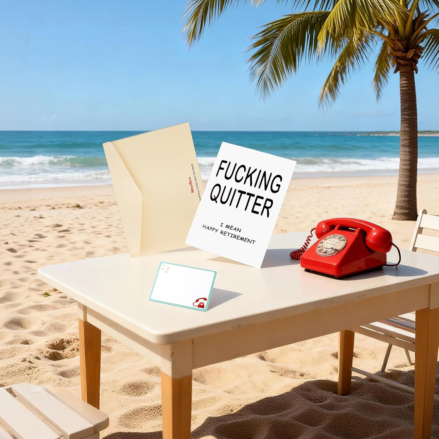 Funny Retirement Card for Woman Man, Musical & Shaking Telephone Retired Cards Farewell Leaving Card Humorous Greeting Cards with Envelope Happy Retirement Cards Gifts for Coworker Colleague Friend