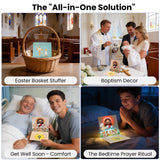 Baptism Card with Light & Music – Jesus Christening Greeting Card, Religious Keepsake Gift for Baby Boy or Girl,Man or Woman