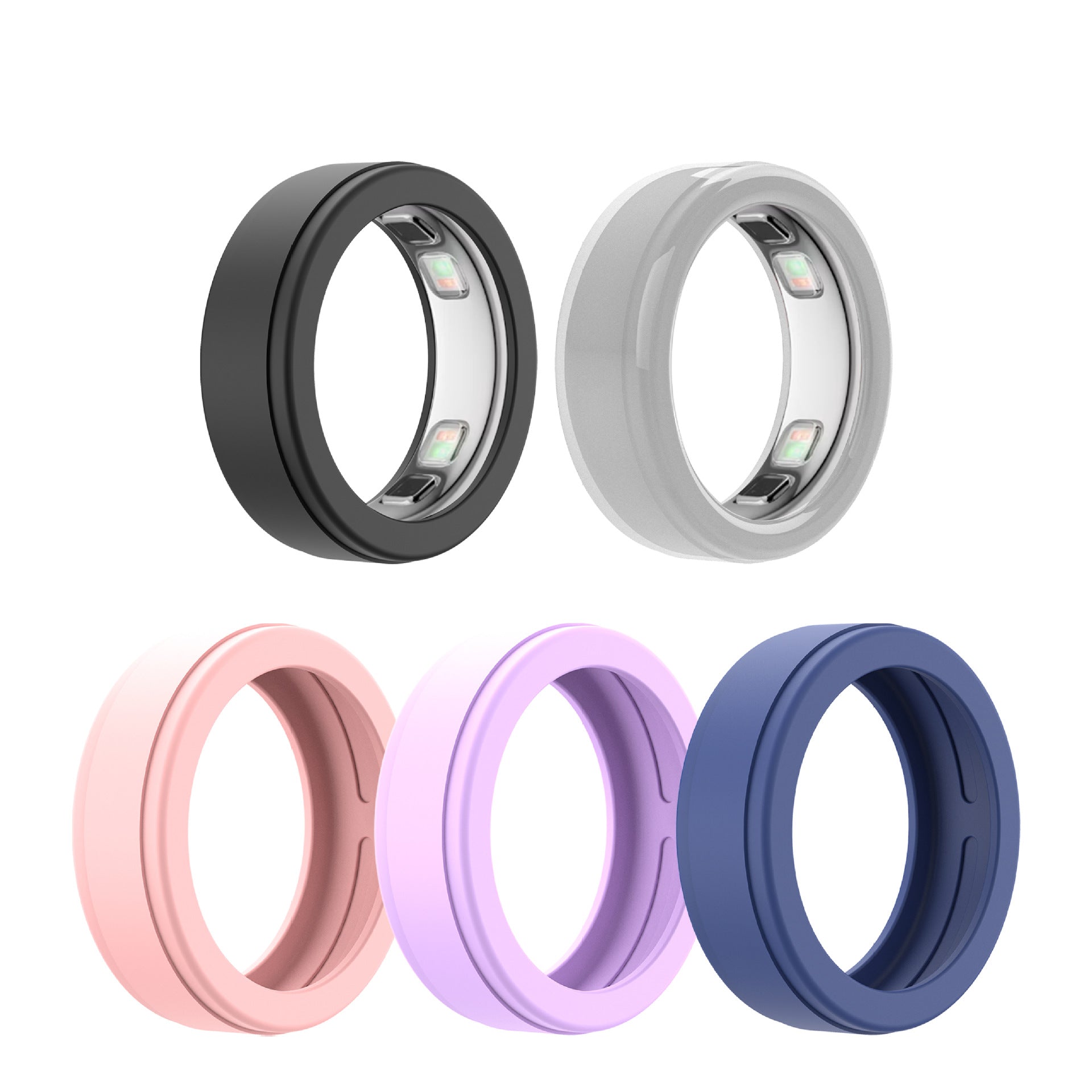 Oura5 Silicone Cover Accessories, Soft Lightweight Anti-Scratch Smart Ring Sleeve, Comfortable Protection Protector for Daily Use – S Fits US6-9, M Fits US10-13 Wearable Accessory, Everyday Styling