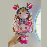 Handmade Crochet DIY Yarn Crochet Doll Finished Product Xuefeier Yarn Crochet Dumpling Doll Knitted Figurine