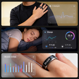 Father’s Day R11C Smart Ring for Dad Track Heart Rate Sleep Health Fitness Tracker Period Reminder Camera Control Perfect Gift for Dad Husband