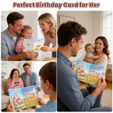 Mountova Fun Mother's Day Greeting Card, featuring sound and movement, including a musically shaking chick interactive card, and comes with an envelope. A perfect holiday card for mom and grandma.