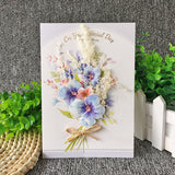Preserved Flower Bouquet Greeting Card, Gift for Birthday